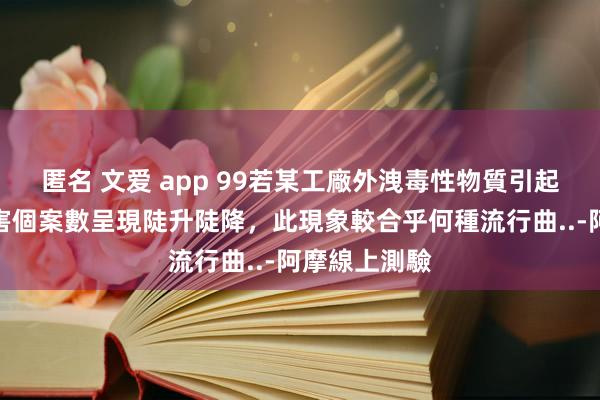 匿名 文爱 app 99若某工廠外洩毒性物質引起呼吸说念傷害個案數呈現陡升陡降，此現象較合乎何種流行曲..-阿摩線上測驗